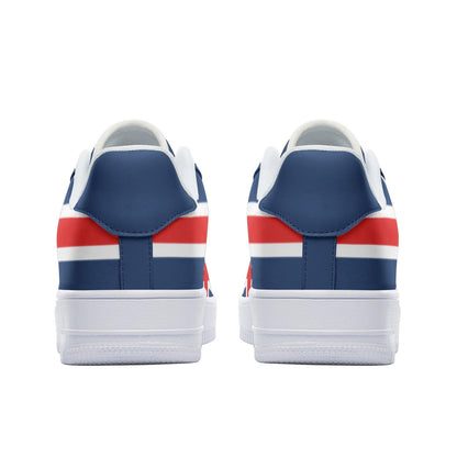 UK Flag Sneakers United Kingdom Flag Shoes Unisex Vegan Leather, Union Jack Flag