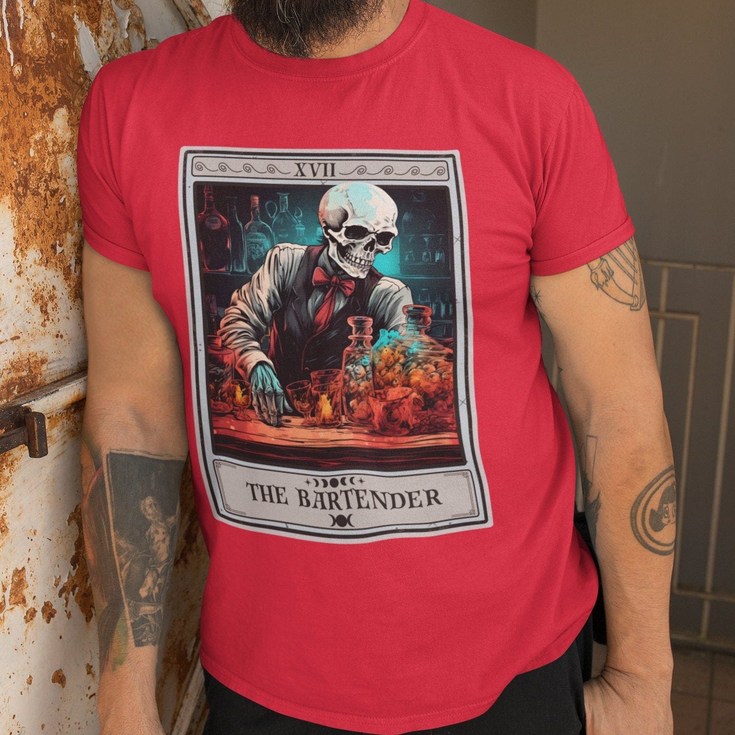 Bartender Shirt, Bartender Tarot Card Shirt Bartending Gifts for Bartender Gifts