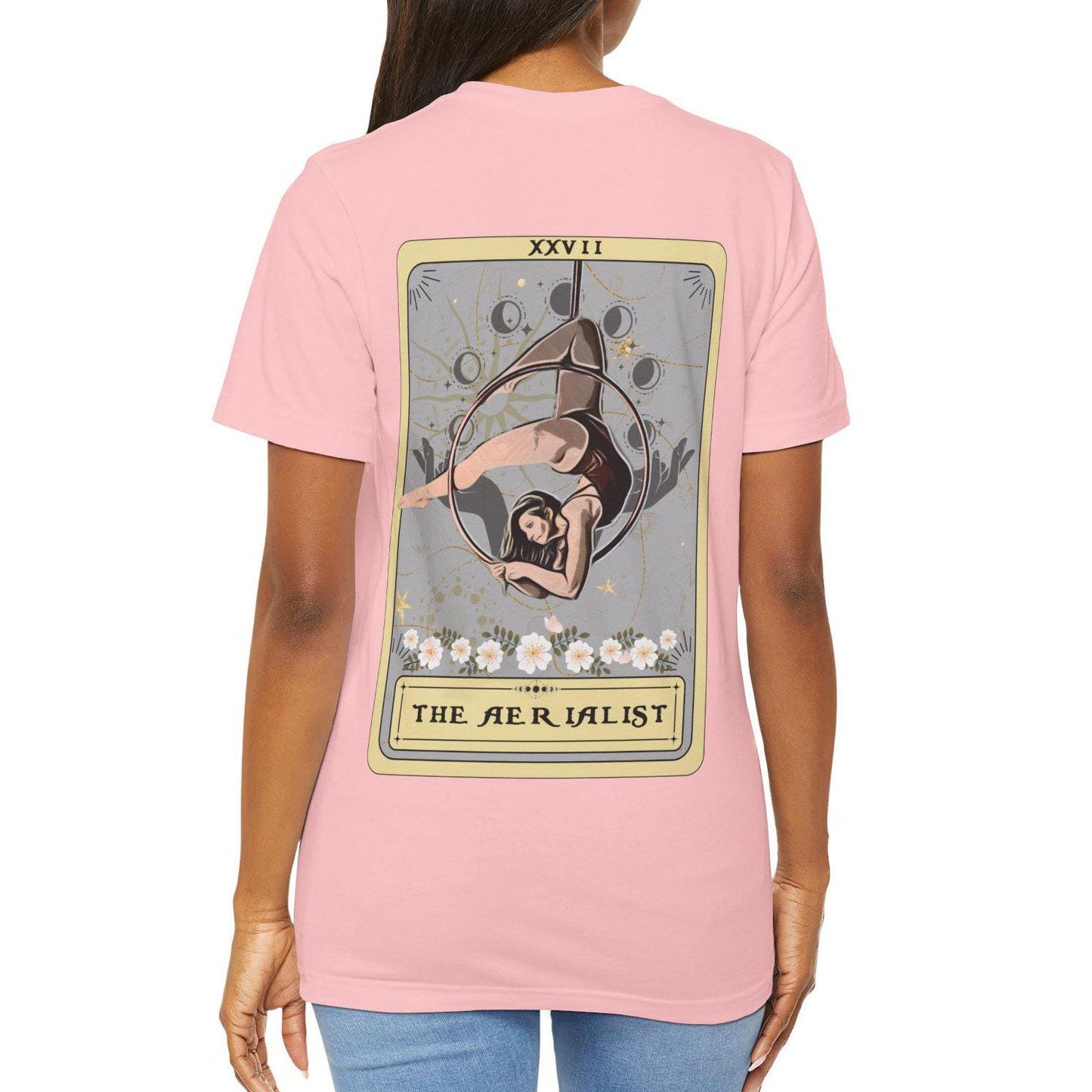 Aerialist Tarot Card T-Shirt - Aerial Hoop Dancer Gift with Back Print
