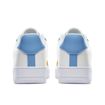 Argentina Flag Sneakers Argentina Unisex Low Top Vegan Leather Sneakers