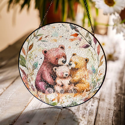 Cute Animals Stained Glass SunCatcher Nursery Decor Kids Baby Room Decor Window