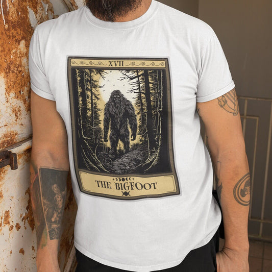Bigfoot Tarot Card T-Shirt - Sasquatch Yeti Tee