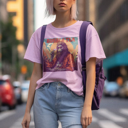 Bigfoot Boba Tea Shirt, Bigfoot Bubble Tea Shirts Boba Gifts