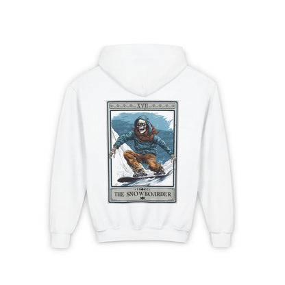 Snowboarder Tarot Youth Hoodie - Skeleton Design Sweatshirt