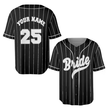 Bride and Groom Matching Baseball Jersey, Personalized Wedding Shirts