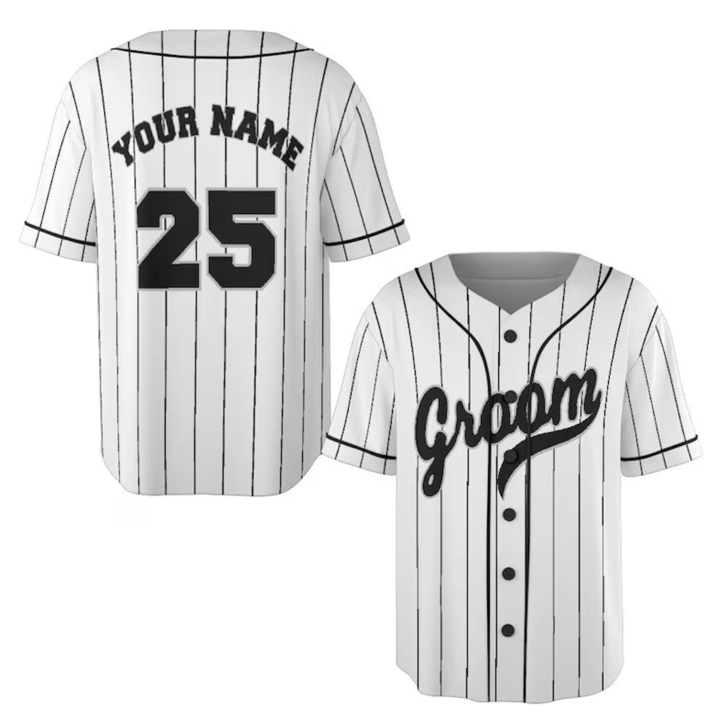 Bride and Groom Matching Baseball Jersey, Personalized Wedding Shirts