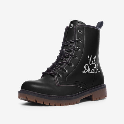 Til Death Custom Bride and Groom Boots, Wedding Boots