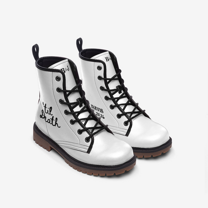 Til Death Custom Bride and Groom Boots, Wedding Boots