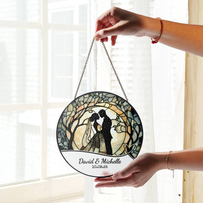 Wedding Suncatcher Bride and Groom Personalized Gift
