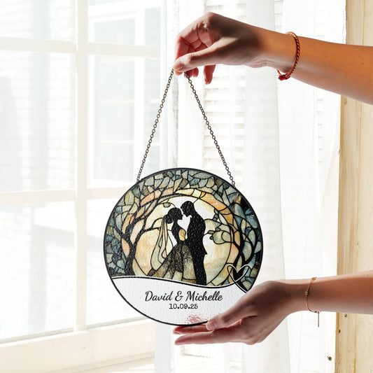 Wedding Suncatcher Bride and Groom Personalized Gift
