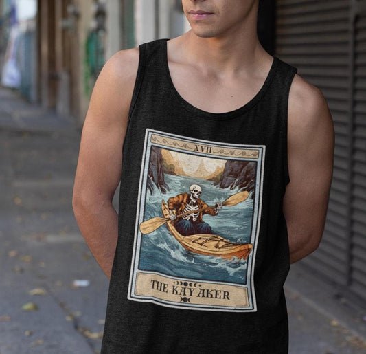 The Kayaker Tarot Card Tank Top, Kayak Shirt Kayaking Lover Gifts