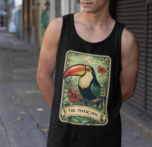 The Toucan Tarot Card Tank Top, Toucan Shirt Bird Lover Gift Birdwatching