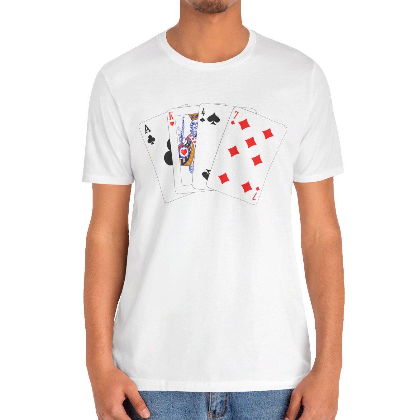AK-47 Shirt, AK47 Poker Playing Cards T-shirt Kalashnikov Tee