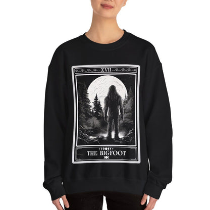 Bigfoot Tarot Card Sweatshirt - Cryptid Lover Gift