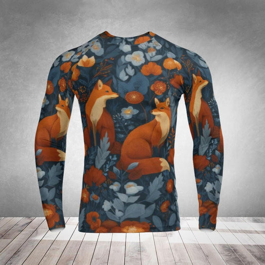 Red Fox Long Sleeve Rash Guard - MMA Jiu Jitsu Wrestling Activewear