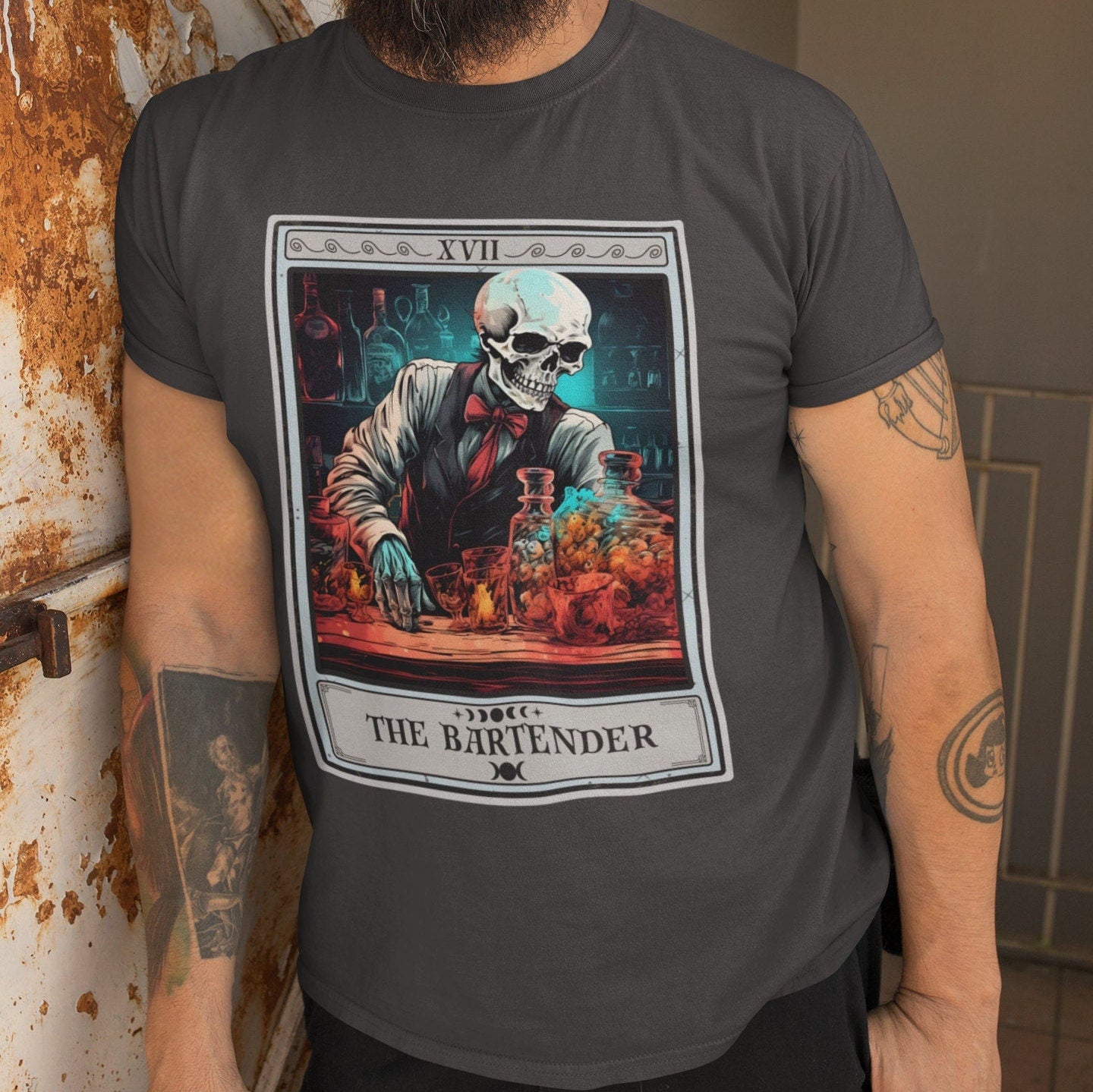 Bartender Shirt, Bartender Tarot Card Shirt Bartending Gifts for Bartender Gifts