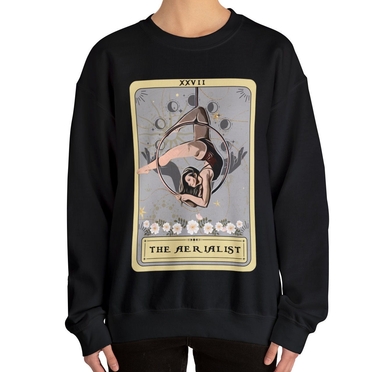 Aerialist Tarot Card Sweatshirt - Aerial Dancer Gift Aerial Hoop Sweater