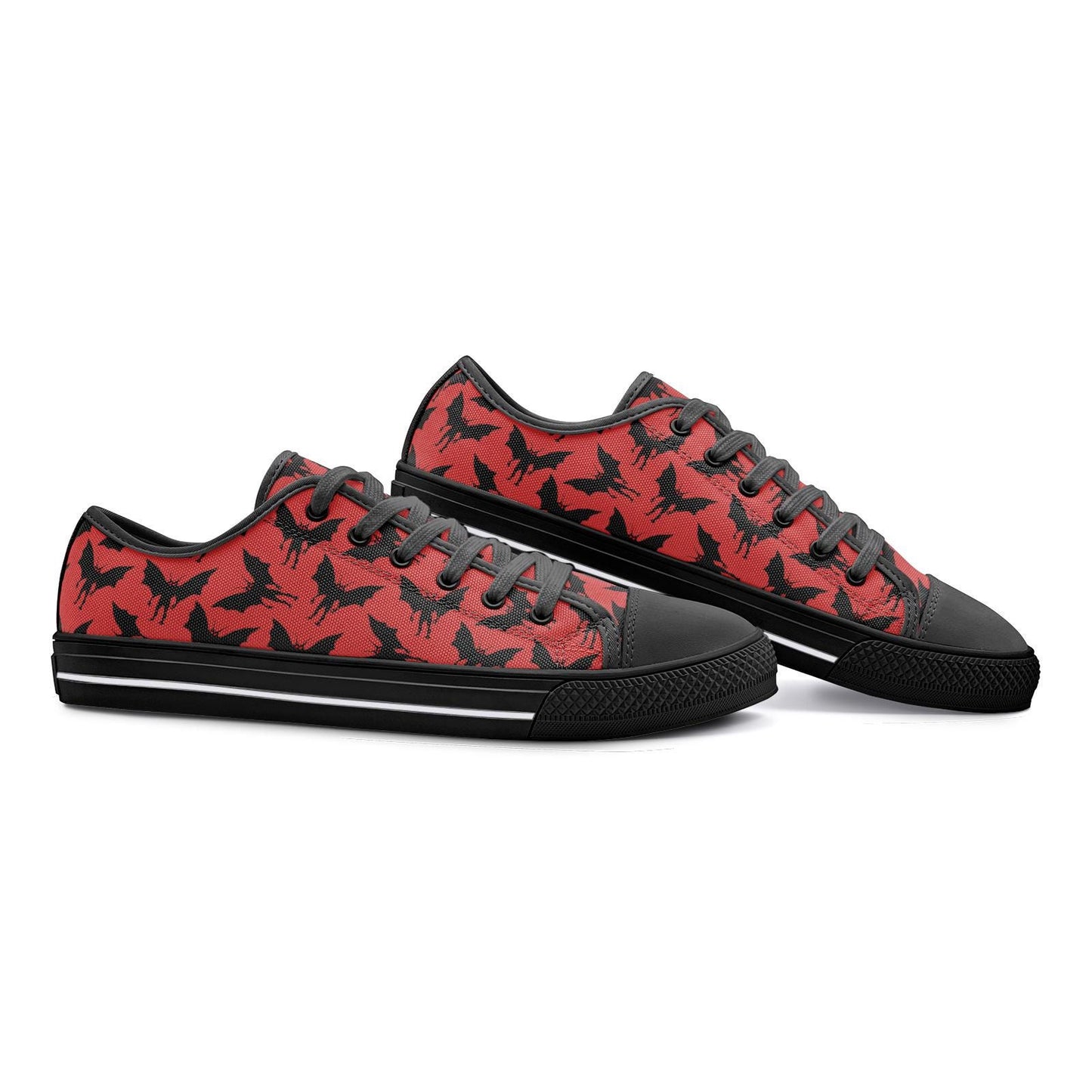 Mothman Sneakers Moth Man Red Unisex Low Top Canvas Shoes West Virginia Cryptid