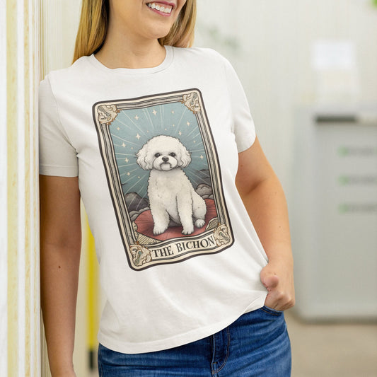 Bichon Frise Shirt, The Bichon Tarot Card Shirt, Bichon Mom Shirt, Bichon Frise Mom Gifts