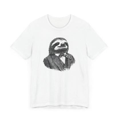 Sloth Shirt, Sloth Wearing Expensive Suit White T-Shirt