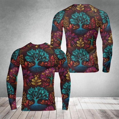 Tree of Life Rash Guard - Long Sleeve MMA Compression Shirt