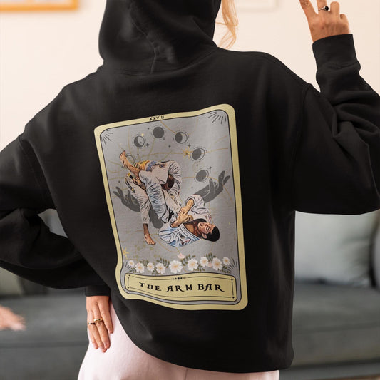 Jiu Jitsu Hoodie The ArmBar Tarot Card Hoodie, JiuJitsu Arm Bar Pose Hoodie