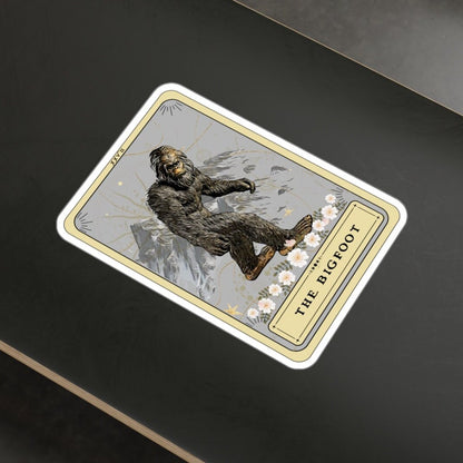 Bigfoot Tarot Card Sticker - Waterproof Sasquatch Vinyl Decal 3 x 4