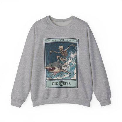 The Surfer Tarot Card Sweatshirt - Gift for Beach Lovers  Ocean Enthusiasts