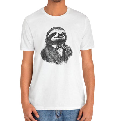 Sloth Shirt, Sloth Wearing Expensive Suit White T-Shirt