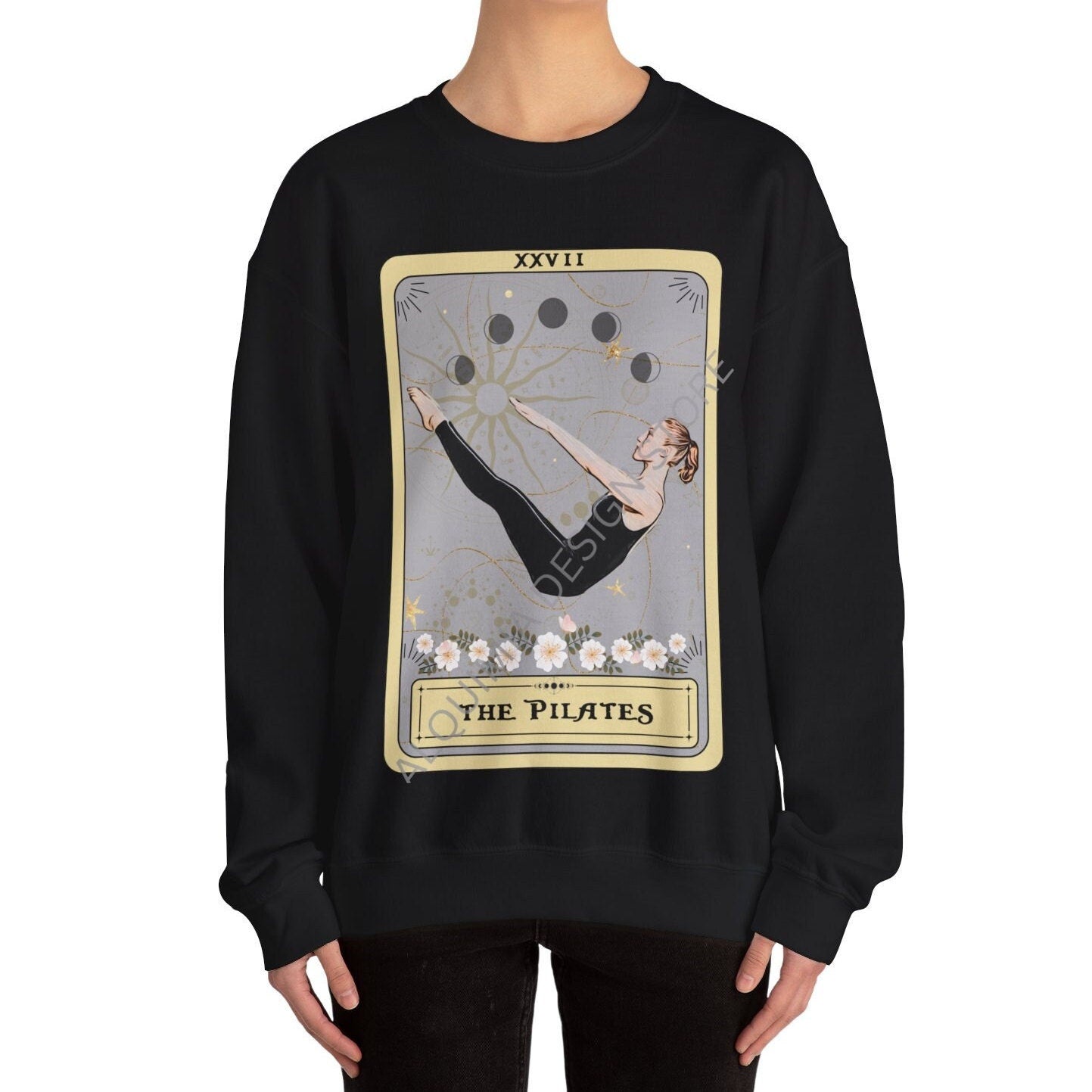 Pilates Tarot Card Sweatshirt - Gift for Pilates Lovers Crew Neck Jumper