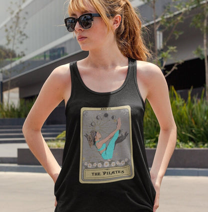Pilates Tarot Card Tank Top - Racerback Shirt for Pilates Lovers