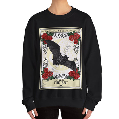 Bat Sweatshirt, The Bat Tarot Card Sweatshirt, Bat Lover Gifts