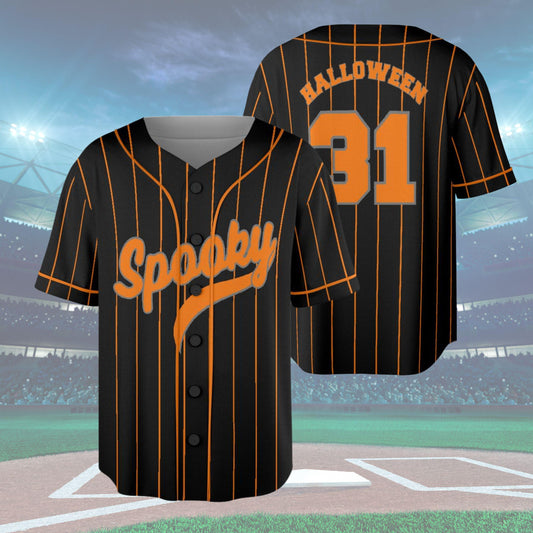 Halloween Baseball Jersey, Spooky Halloween 31 Unisex Shirt Baseball Jersey