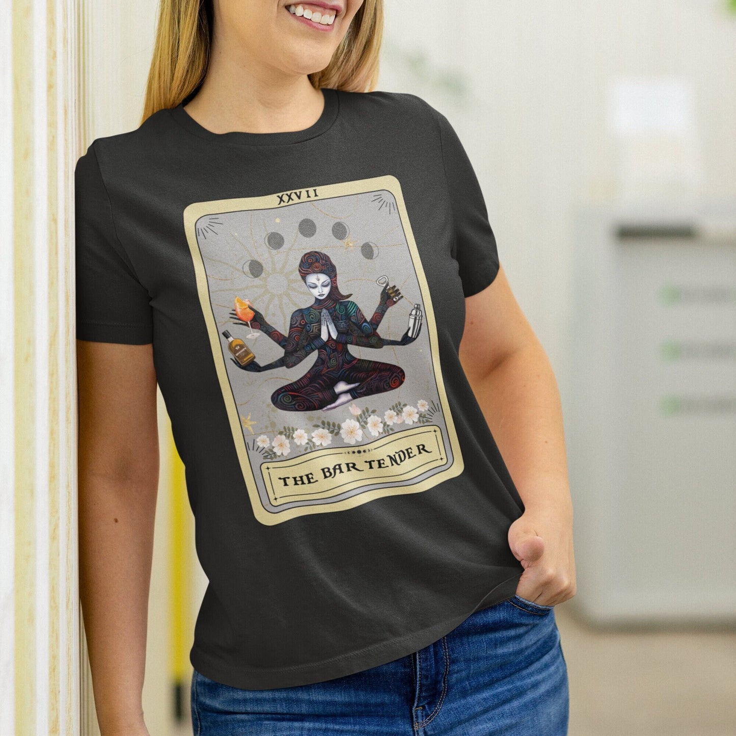Bartender Goddess Tarot Card Shirt - Gift for Bartending Women