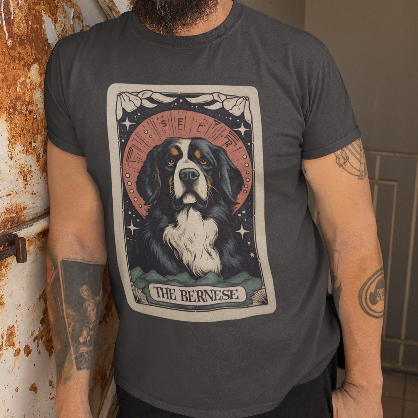 Bernese Mountain Dog Tarot Card T-Shirt - Dog Mom Gift