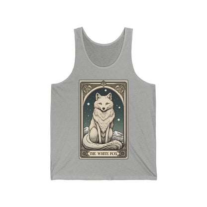 The White Fox Tarot Card Shirt, White Fox Shirt Arctic Fox Tank Top Wild Animal