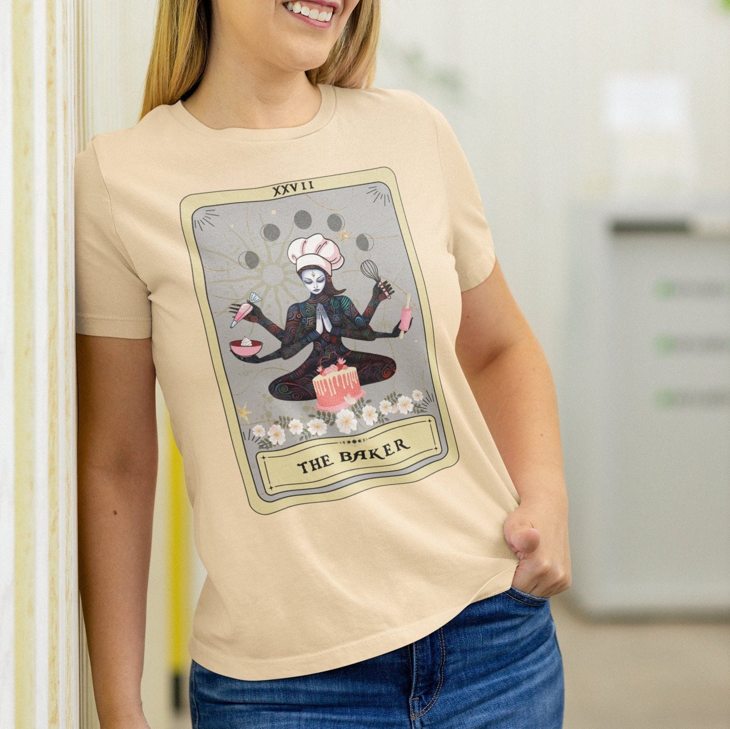 Baking Shirt, The Baker Goddess Tarot Card Shirt, Baking Lover Gifts Cake Decorator Gift Pastry Chef T-shirt