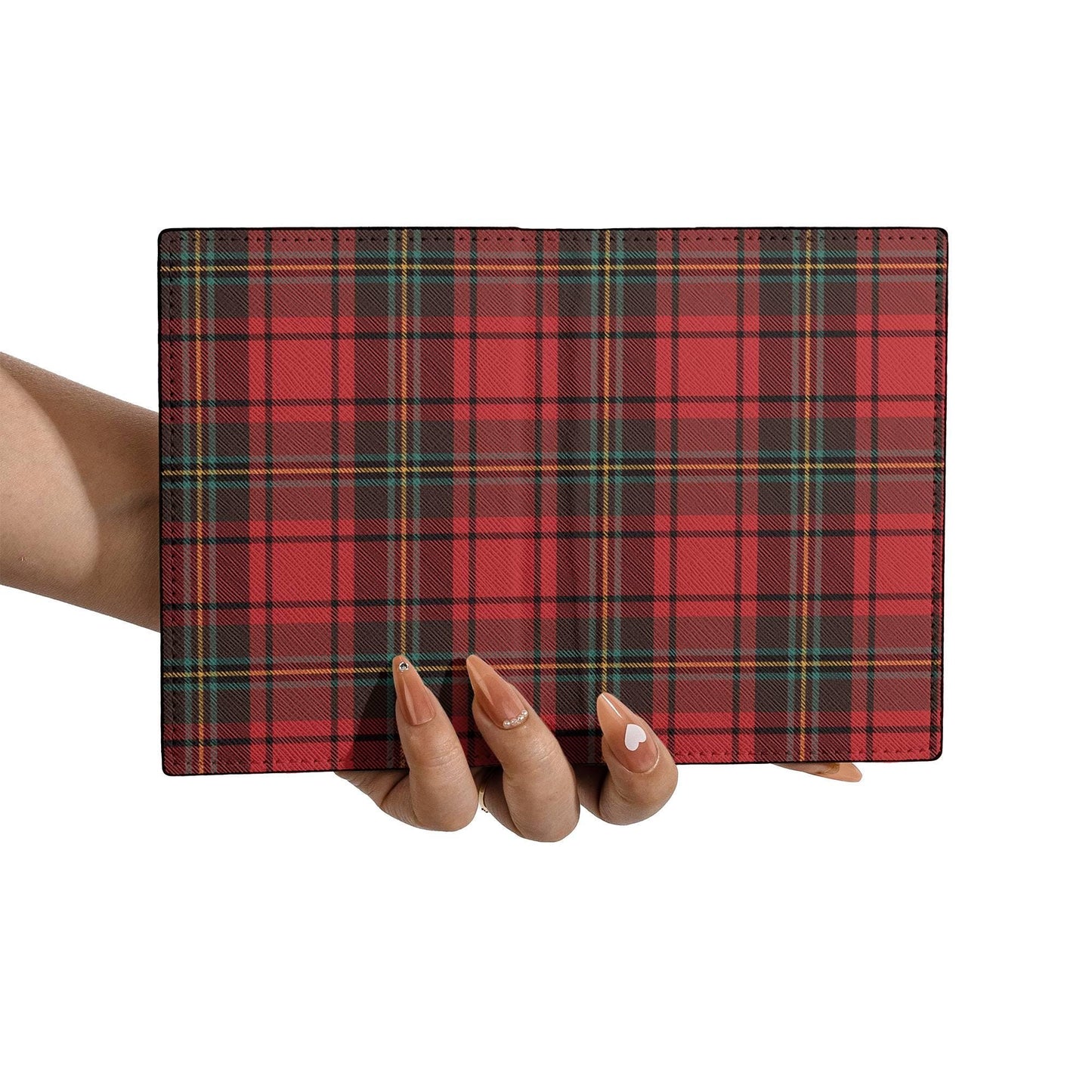 Red Tartan Passport Holder Plaid Passport Cover Travel Gift Scottish Tartan