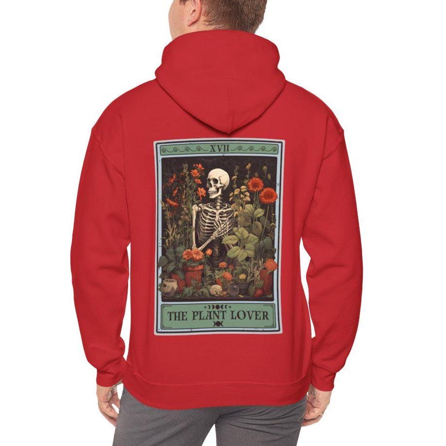 The Plant Lover Tarot Card Hoodie, Plant Gardening Hoodie, Gardener Sweatshirt