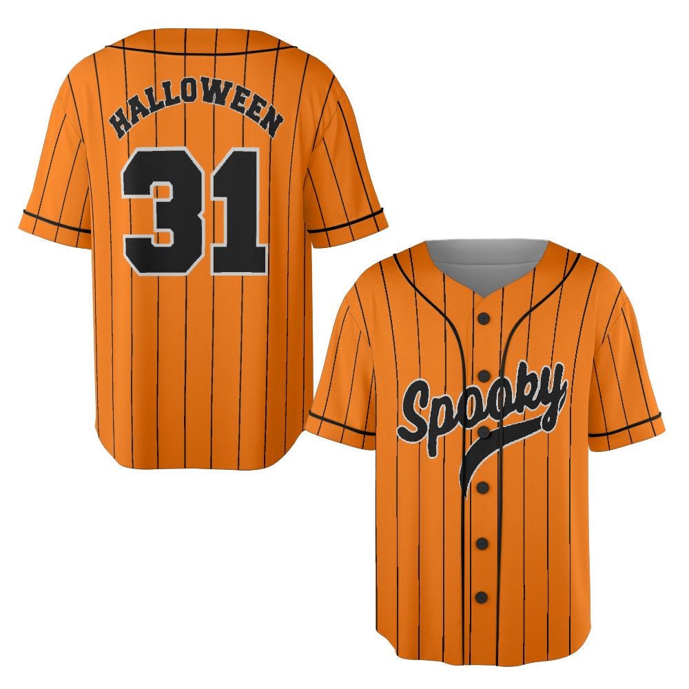 Halloween Baseball Jersey, Spooky Halloween 31 Unisex Shirt Baseball Jersey