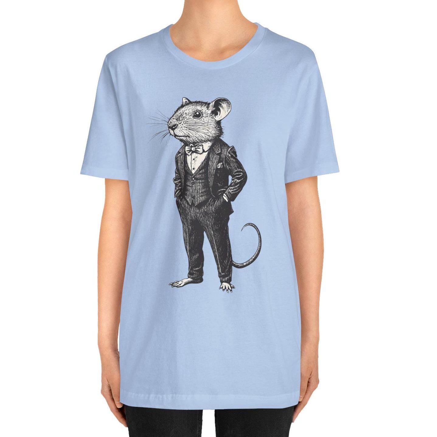 Rat T-Shirt, Rat Wearing Expensive Suit Shirt Stylish Rat