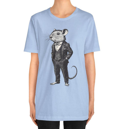 Rat T-Shirt, Rat Wearing Expensive Suit Shirt Stylish Rat