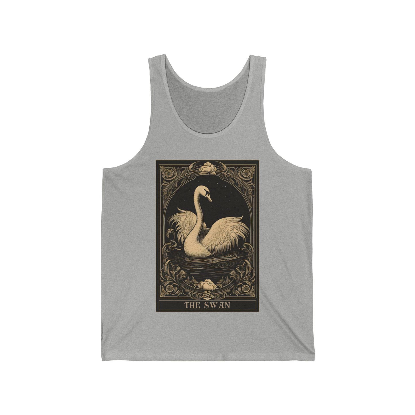 The SwanTarot Card Tank Top, White Swan Shirt Animal Lover