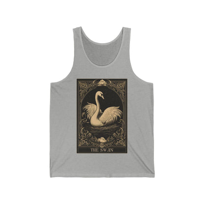 The SwanTarot Card Tank Top, White Swan Shirt Animal Lover