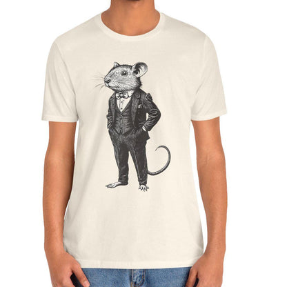 Rat T-Shirt, Rat Wearing Expensive Suit Shirt Stylish Rat