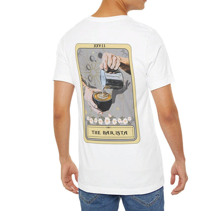 Barista Tarot Card Shirt - Back Print Coffee Lover Gift