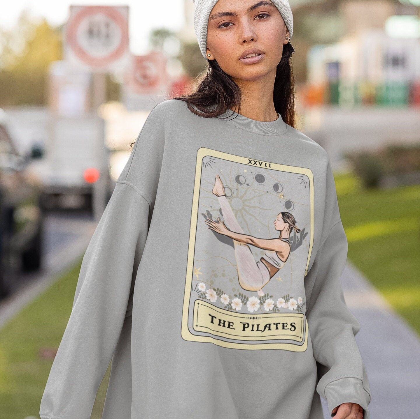 Pilates Sweatshirt, The Pilates Tarot Card Sweatshirt, Pilates Gift