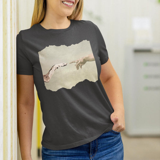 Dog Lover Shirt - Human Hand and Paw Design