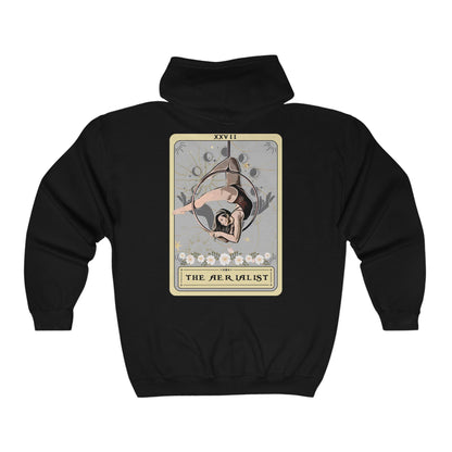Aerialist Tarot Hoodie - Zip Up Sweatshirt for Hoop Dancer Gift