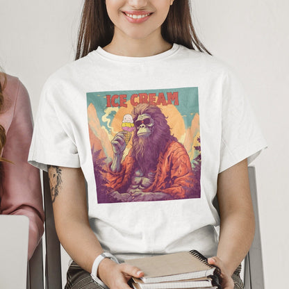Bigfoot Ice Cream Shirt - Sasquatch Tee for Ice Cream Lovers